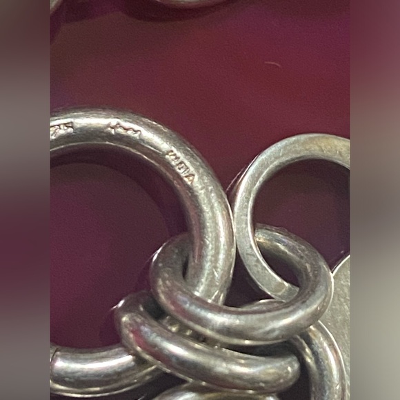 BEST DEAL ⚡️ Sisters Sterling Silver Heavy Duty Heart Tag Charm Bracelet #7835 - Picture 4 of 8